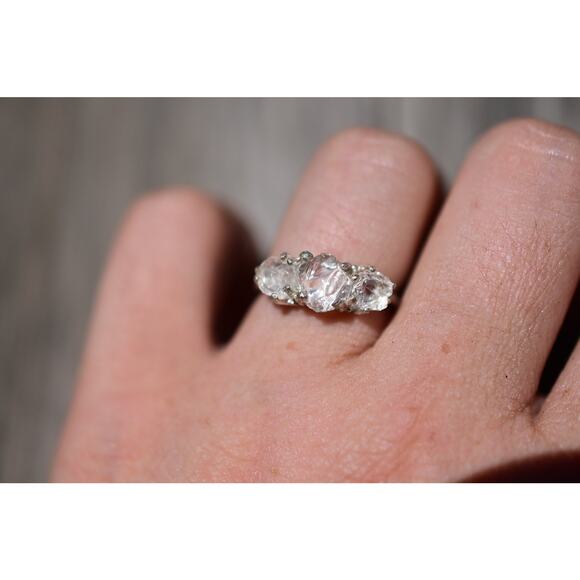 Engagement Ring, Raw Diamond Ring, Diamond Ring, uncut engagement ring, Rough - Picture 1 of 5